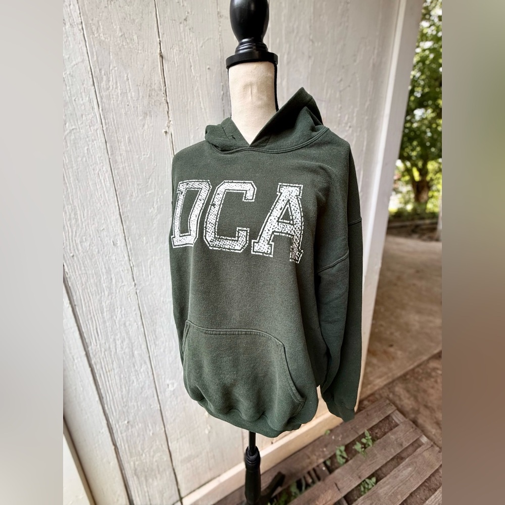 Gildan ‘DCA’ Forest Green Size Medium Graphic Hoodie